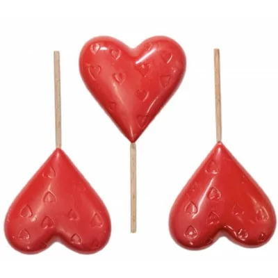 sucette coeur chocolat au lait