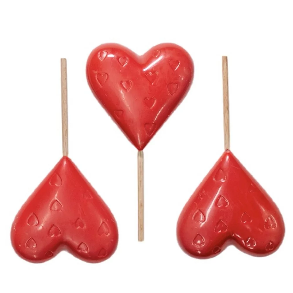 sucette coeur chocolat au lait